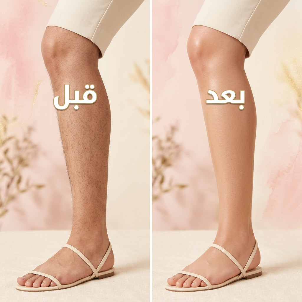 قبل وبعد زيت السعد - ساق ناعمة